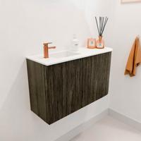 Toiletmeubel Mondiaz Joya | 71.6 cm | Meubelkleur Shadow | Faye wastafel Talc Links | 1 kraangat Toiletmeubel Mondiaz Joya | 71.6 cm | Meubelkleur Shadow | Faye wastafel Talc Links | 1 kraangat