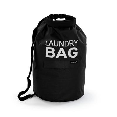 Tas voor vuile kleding Versa Zwart Polyester 70 x 33 cm
