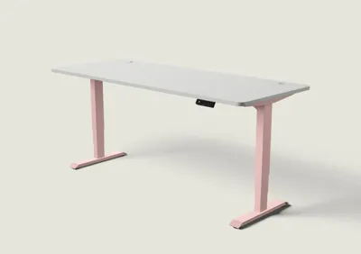 Desktronic HomePro bureau Zachtroze / Grijs / 200x80 cm