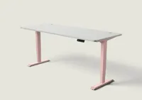 Desktronic HomePro bureau Zachtroze / Grijs / 200x80 cm