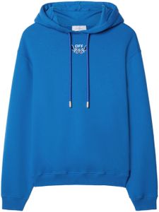 Off-White hoodie en coton à motif Arrow brodé - Bleu