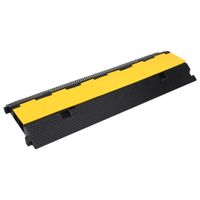 VidaXL Kabelbeschermer drempel met 2 tunnels 100 cm rubber