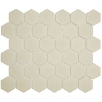 Tegelsample: The Mosaic Factory London hexagon mozaïek tegels 28x33 wit - thumbnail