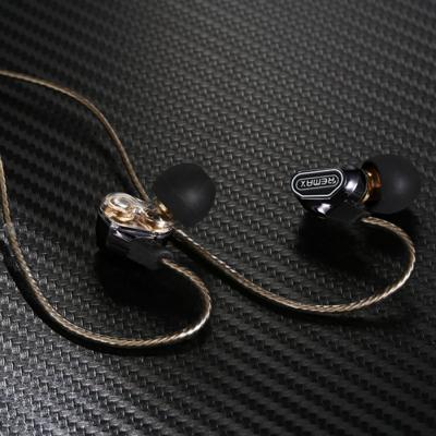 REMAX Multi-function Dual Moving Coil 3.5mm In-Ear Wired Music Earphone with Wire Control & MIC For iPad Laptop iPhone Samsung HTC Huawei Xiaom