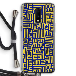 Majorelle Blue Print: OnePlus 7 Transparant Hoesje met koord