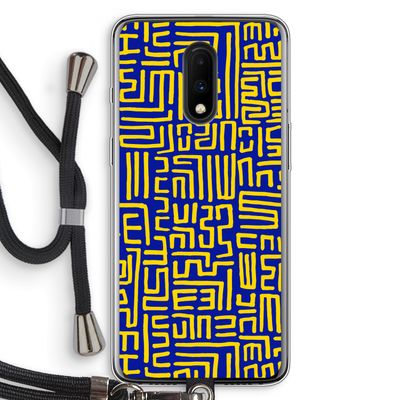 Majorelle Blue Print: OnePlus 7 Transparant Hoesje met koord