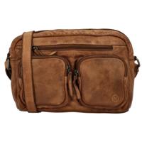 Hide & stitches paint rock schoudertas leer-Cognac