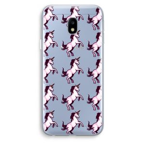 Musketon Unicorn: Samsung Galaxy J3 (2017) Transparant Hoesje