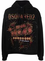 DSQUARED2 hoodie Las Vegas imprimé - Noir