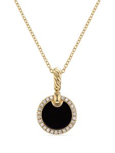 David Yurman collier Elements en or 18ct à pendentif en onyx