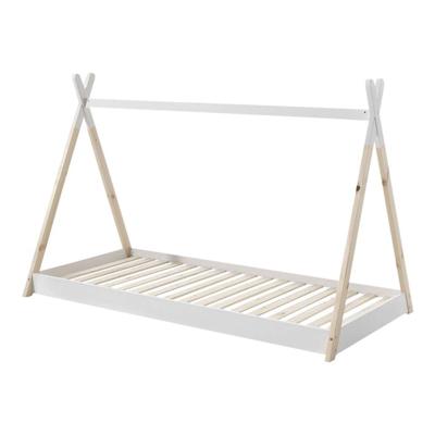 Leen Bakker - Vipack Bed Tipi - Wit/naturel - 90x200 Cm - Grenenhout - Bruin#Wit - 206x106.5x133.5 Cm