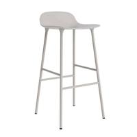 Normann Copenhagen Form Barkruk Low 75 cm - Staal - Warm Grijs