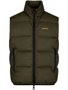 DSQUARED2 gilet matelassé à logo brodé - Vert