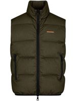 DSQUARED2 gilet matelassé à logo brodé - Vert