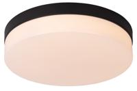 Lucide BISKIT - Plafonnière Badkamer - Ø 28 cm - LED - 1x18W 2700K - IP44 - Bewegingssensor - Zwart