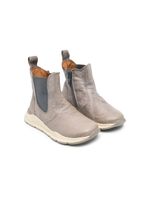 Pèpè bottines en cuir à empiècements élastiqués - Gris