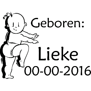 Baby geboren - Muursticker