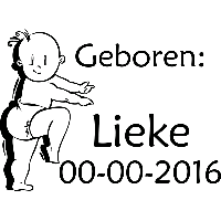 Baby geboren - Muursticker