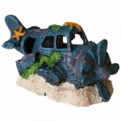 Superfish Deco Led Vliegtuig - Handgeschilderde Aquarium Decoratie met LED Verlichting