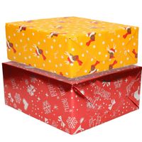 8x Rollen Kerst inpakpapier/cadeaupapier mixprint 250 x 70 cm