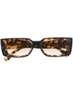 Cutler & Gross lunettes de soleil à monture rectangulaire - Marron