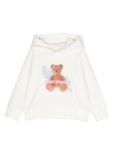 Palm Angels Kids hoodie en jersey à imprimé graphique - Blanc