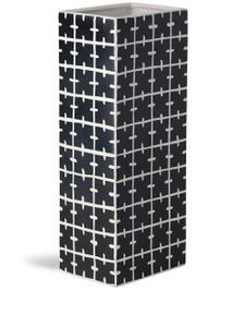 Nuove Forme vase rectangulaire à imprimé géométrique - Noir