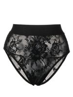 Dolce & Gabbana culotte en dentelle fleurie à taille haute - Noir - thumbnail