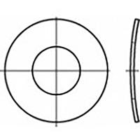 TOOLCRAFT TO-6854565 Veerschijf Binnendiameter: 8 mm DIN 137 RVS V2A A2 100 stuk(s)