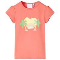 VidaXL Kindershirt 128 koraalkleurig