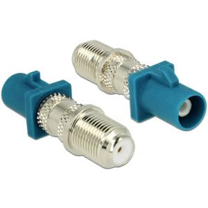 Delock Antenne, Satelliet Adapter [1x F-bus - 1x Fakra-bus] Zilver, Blauw