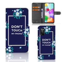 Samsung Galaxy A41 Portemonnee Hoesje Flowers Blue DTMP | Portemonnee hoesje