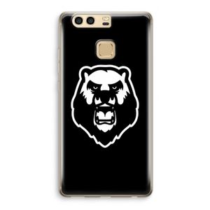 Angry Bear (black): Huawei P9 Transparant Hoesje