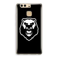 Angry Bear (black): Huawei P9 Transparant Hoesje