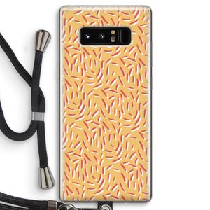 Camouflage: Samsung Galaxy Note 8 Transparant Hoesje met koord