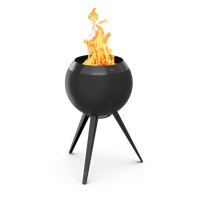 Höfats MOON 45 Rookvrije Vuurkorf met Hoge Voet-Black