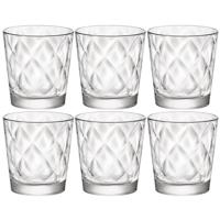 Bormioli Rocco waterglazen - 6x stuks - 240 ml - reliëf - sap/water/drinkglazen
