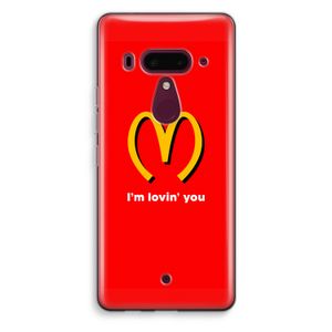 I'm lovin' you: HTC U12+ Transparant Hoesje