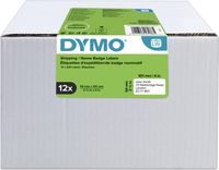 Dymo Value Pack: etiketten LabelWriter ft 101 x 54 mm, wit, doos van 12 x 220 etiketten
