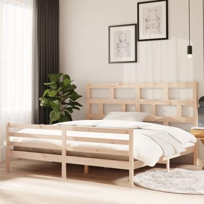 Bedframe massief grenenhout 200x200 cm
