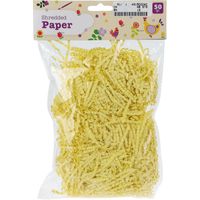 Decoratie paasgras vulmateriaal - crepe papier - geel - 50 gram