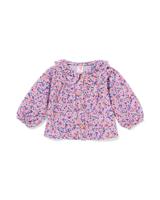 HEMA Babyblouse Bloemen Paars (paars)