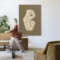 Urban Cotton Wandkleed 'Vivid Vase 09' 145 x 190cm in Frame - black