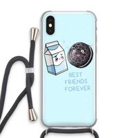 Best Friend Forever: iPhone X Transparant Hoesje met koord