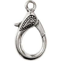 Creativ Company Karabijnslot, l: 30 mm, gatgrootte 3 mm, antiek zilver, 4 stuk/ 1 doos