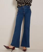 wide fit stretch jeans met knopen wide fit stretch jeans met knopen
