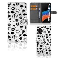 Telefoonhoesje met Naam Samsung Galaxy Xcover 6 Pro Silver Punk | Portemonnee hoesje