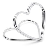 Naamkaart/plaatskaart houders - hartje - Bruiloft - 10x stuks - zilver - 2,5 cm Naamkaart/plaatskaart houders - hartje - Bruiloft - 10x stuks - zilver - 2,5 cm