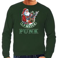 Grote maten foute Kersttrui / outfit 1,5 meter punk groen voor heren - thumbnail