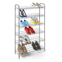 Metaltex schoenenrek 6 etages 64x23x104 cm zilver